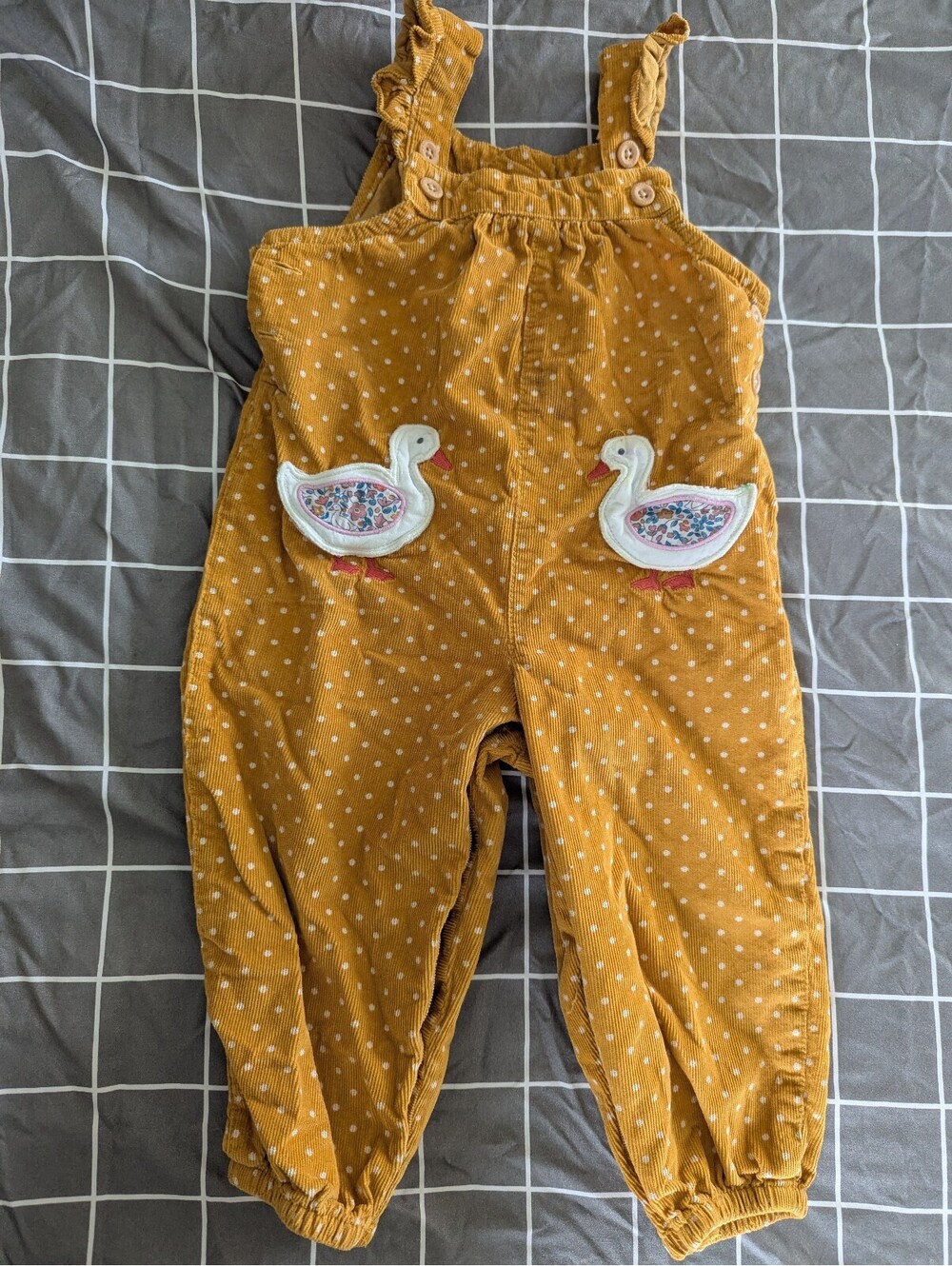 JoJo duck goose cord dungarees overalls